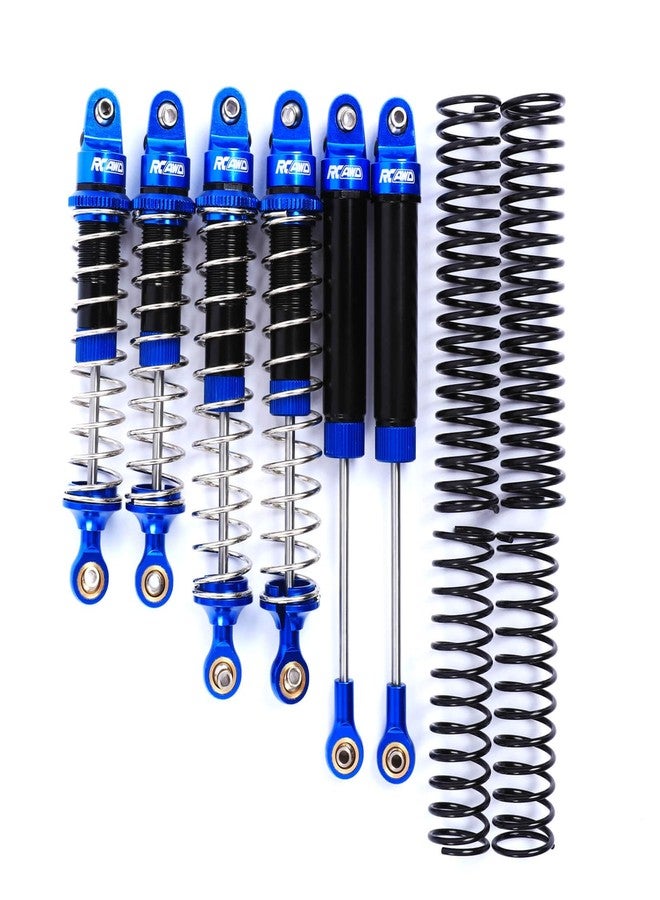 RCAWD Aluminum Shock Absorbers with Spare Springs Front Rear 6pcs for Losi 1/10 Baja Rey Hammer Rey U4 Upgrade Parts (Dark Blue) - Image 1